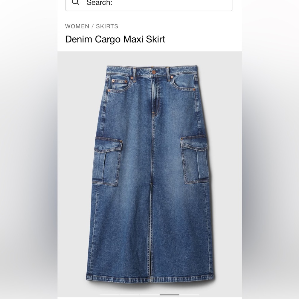 NWT Gap Denim Maxi Skirt - Picture 5 of 7